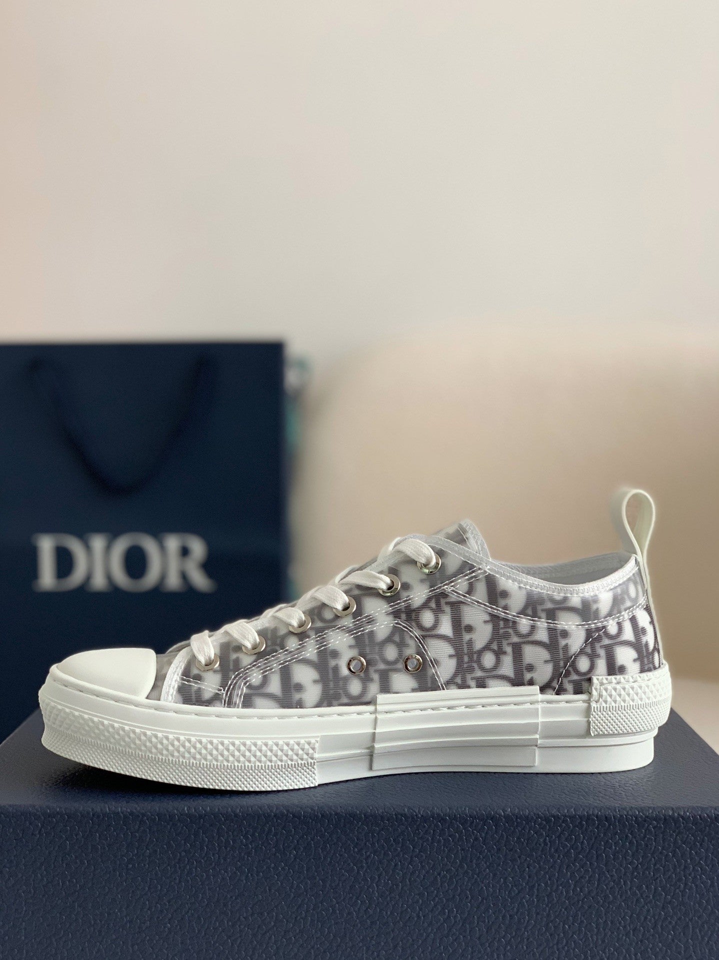 B23 Oblique Sneaker – Grey Transparent Monogram