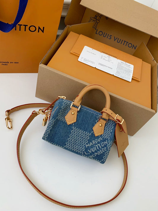 Mini Denim Damier Speedy Bag
