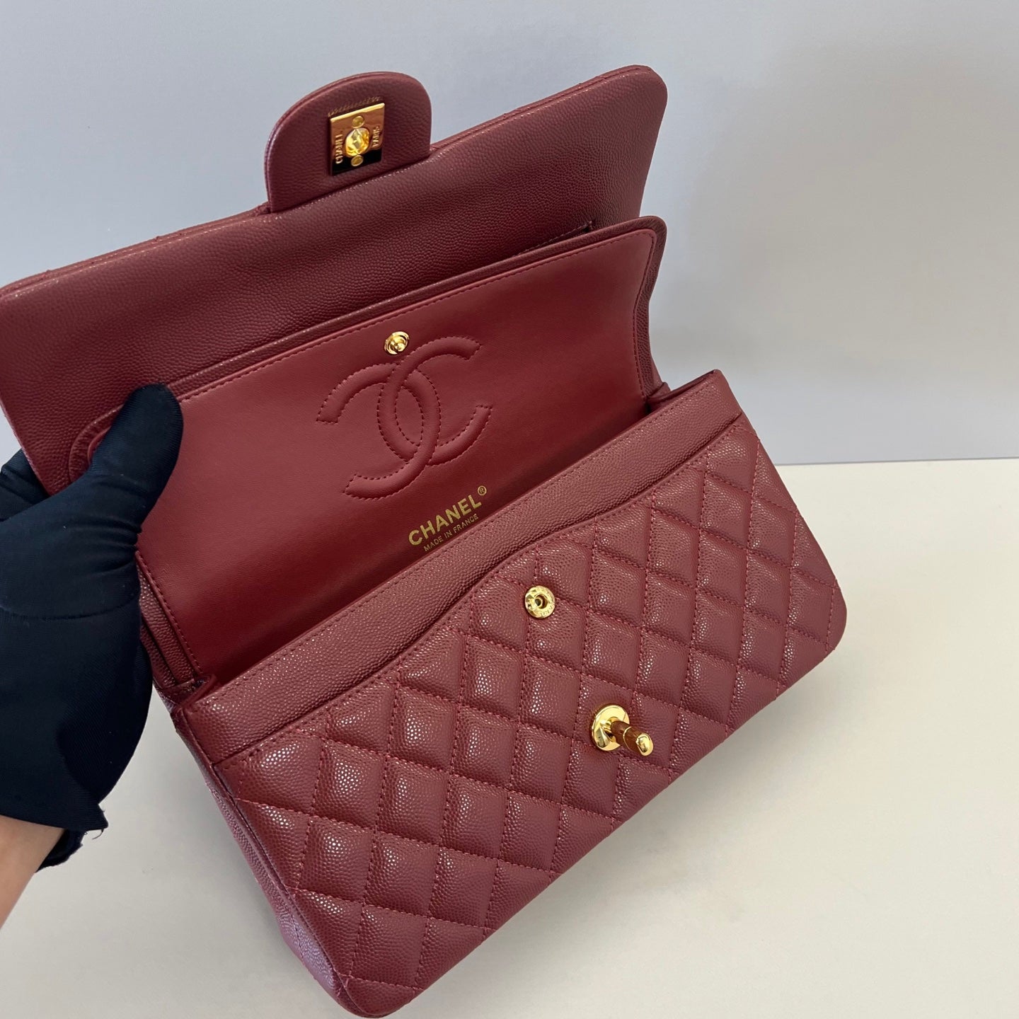 Caviar Leather Classic Double Flap Bag