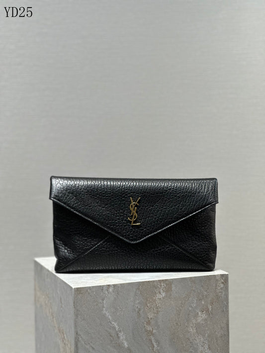 Grainy Leather Clutch Bag