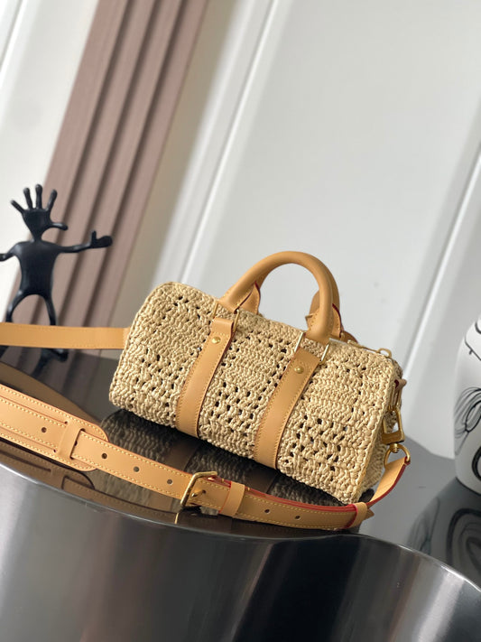 Keepall Bandoulière 25 Raffia Bag