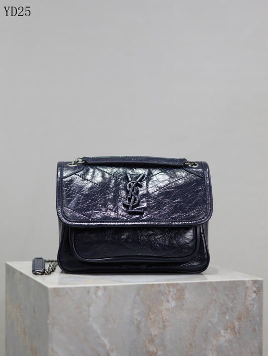 Niki Medium Patent Leather Shoulder Bag