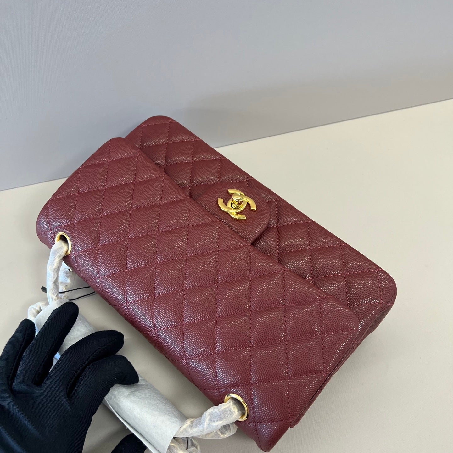 Caviar Leather Classic Double Flap Bag