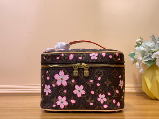 Nice Vanity Case - Cherry Blossom Monogram Bag