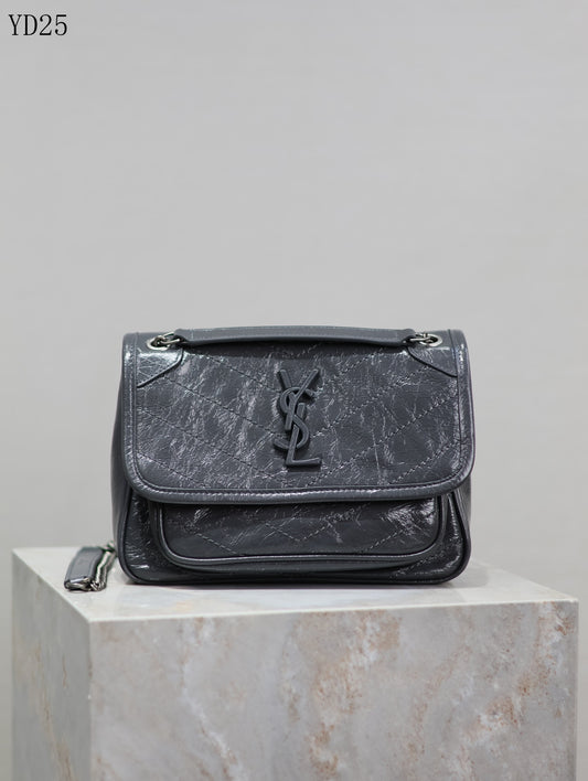 Niki Medium Patent Leather Shoulder Bag