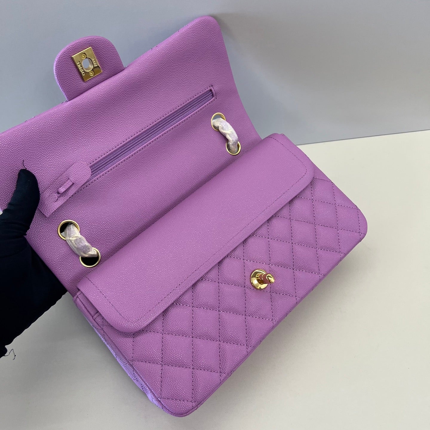 Caviar Leather Classic Double Flap Bag