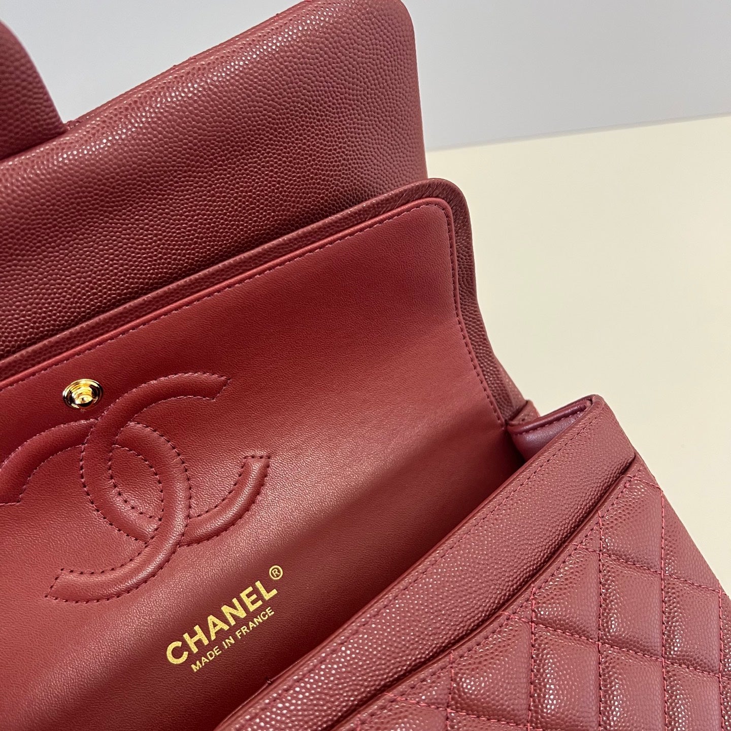 Caviar Leather Classic Double Flap Bag