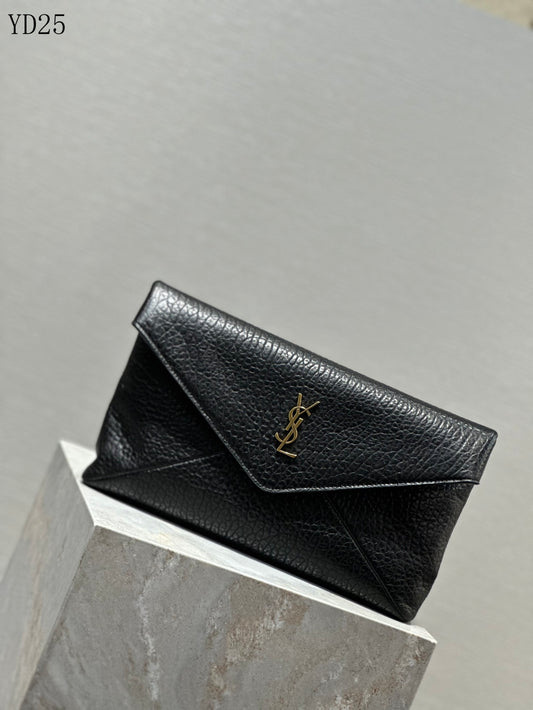 Grainy Leather Clutch Bag