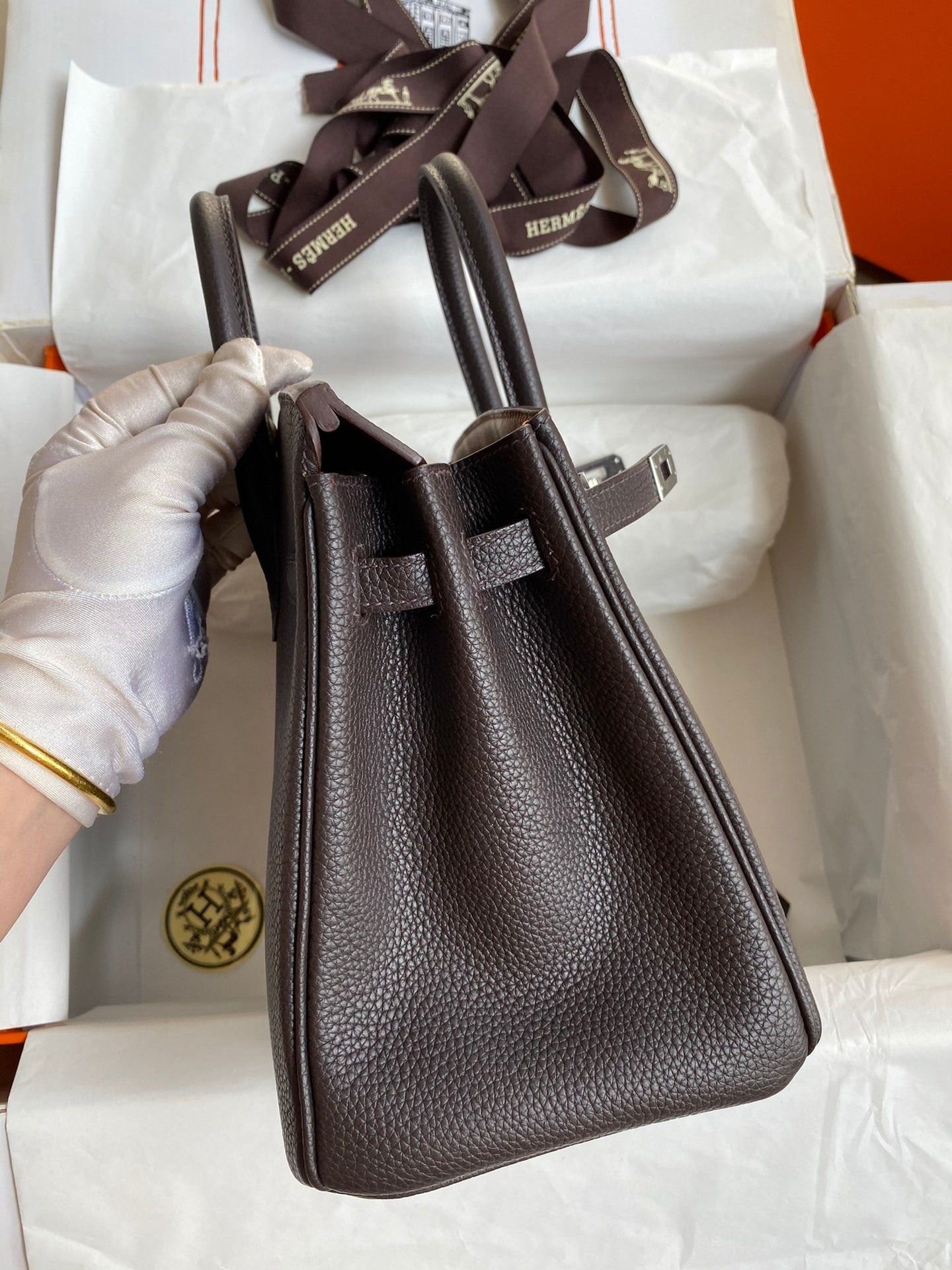 Birkin 25cm Togo Leather Handbag