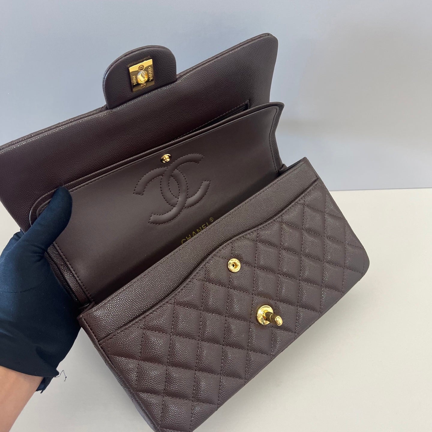 Caviar Leather Classic Double Flap Bag