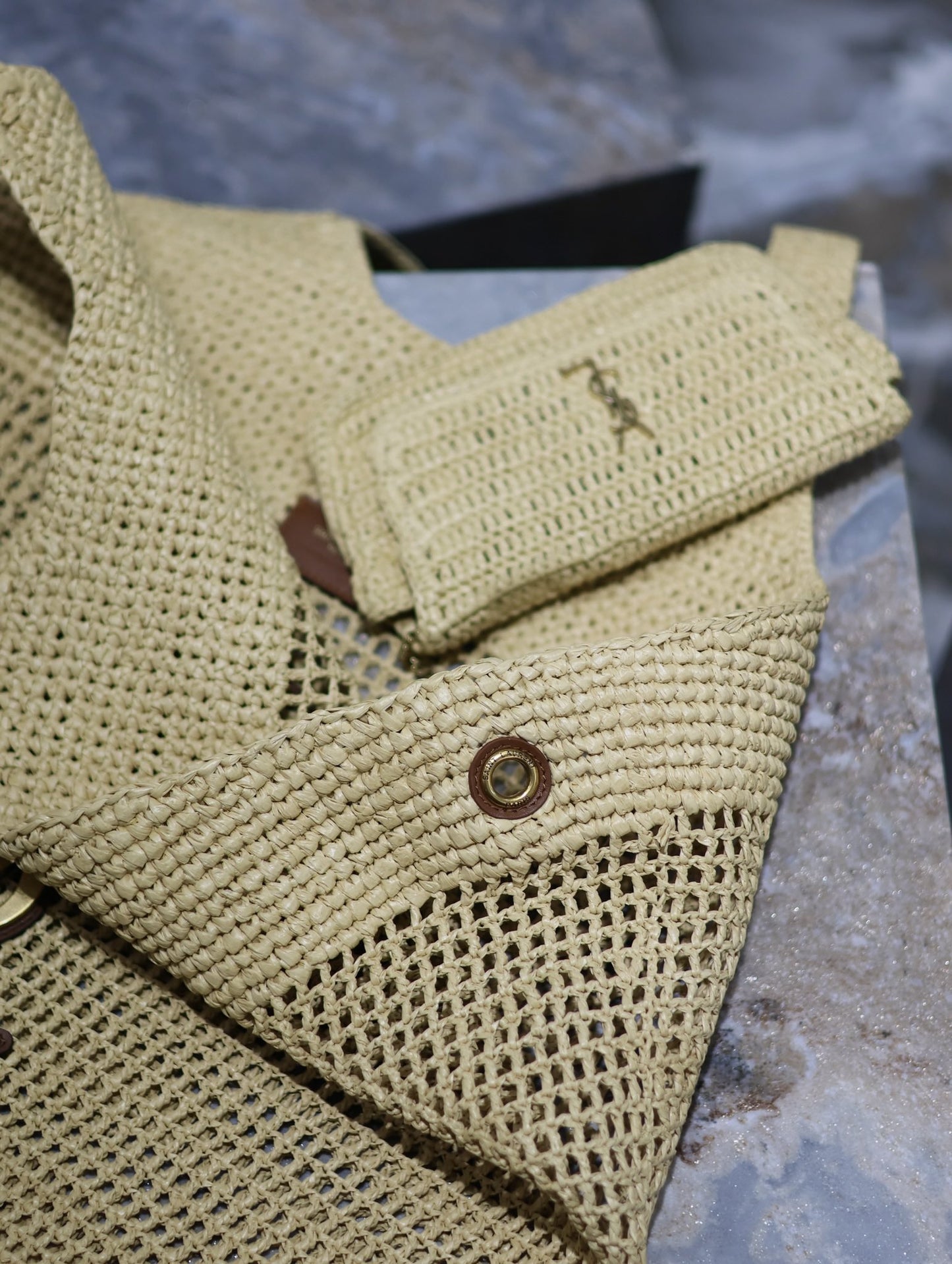 Icare Raffia Large Tote Bag