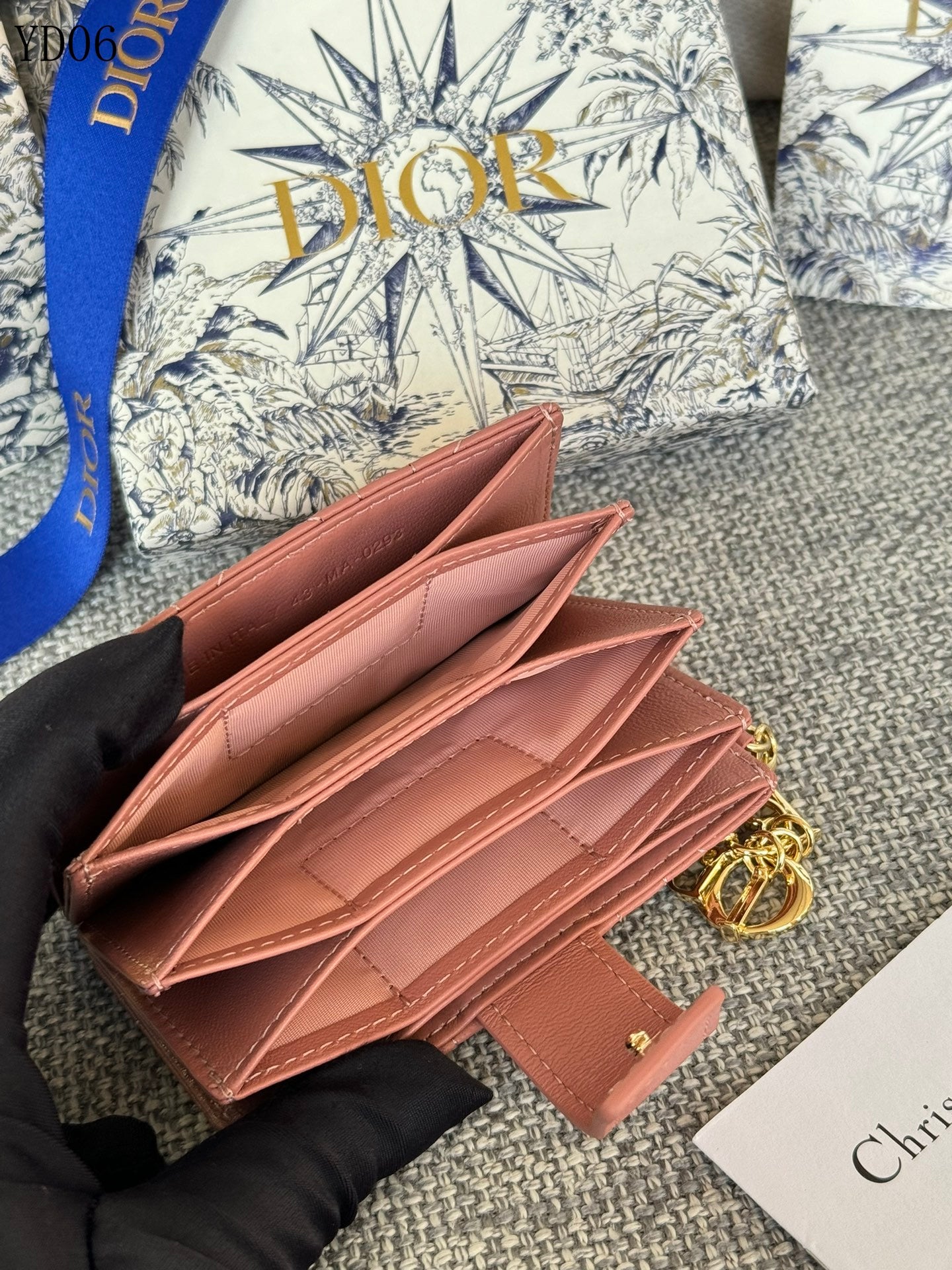 Quilted Leather Compact Wallet