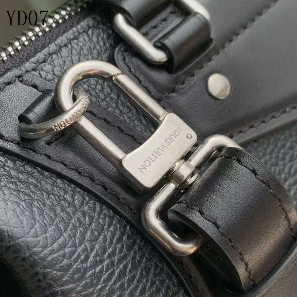 Black Leather Speedy Satchel Bag