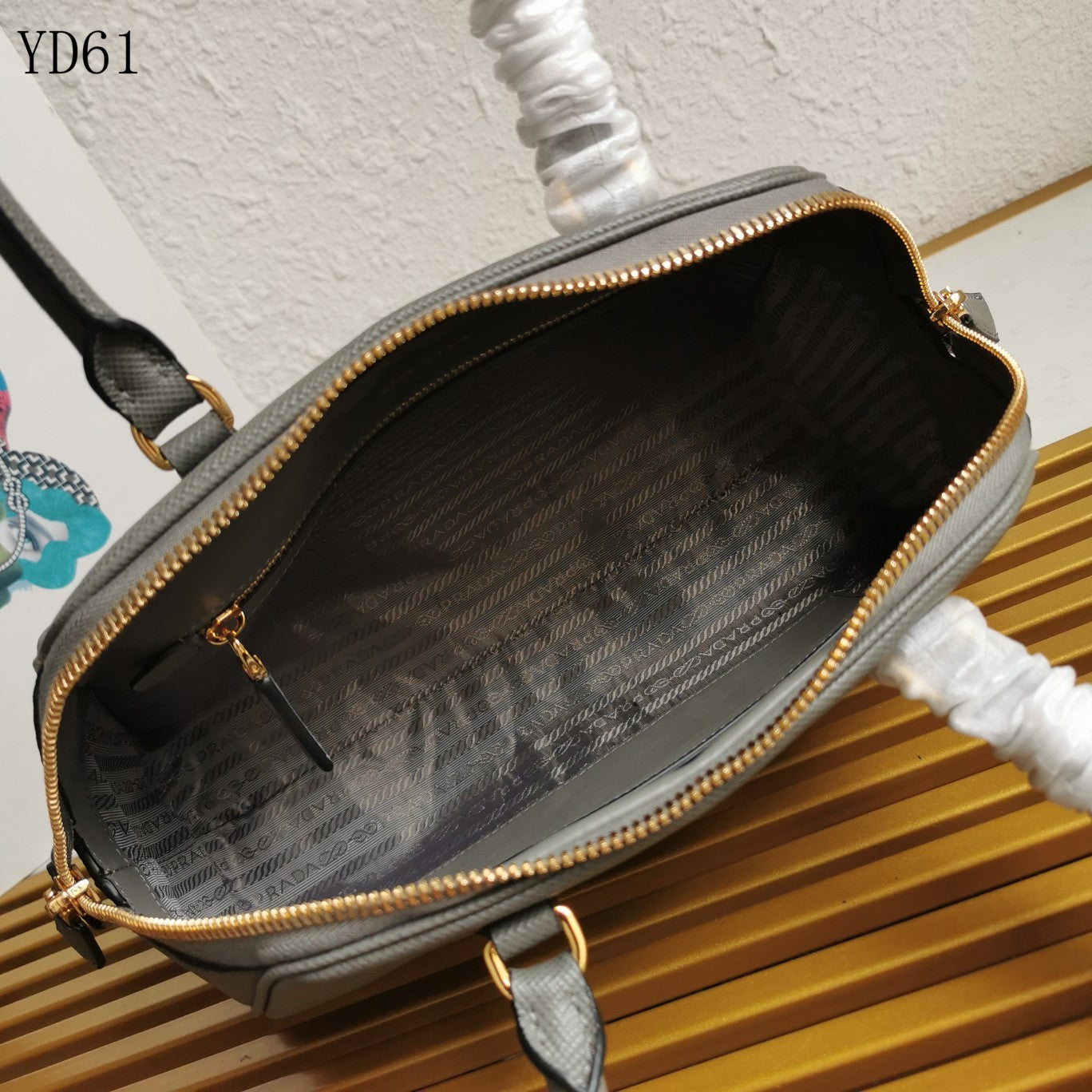 Saffiano Leather Top Handle Bag 32cm