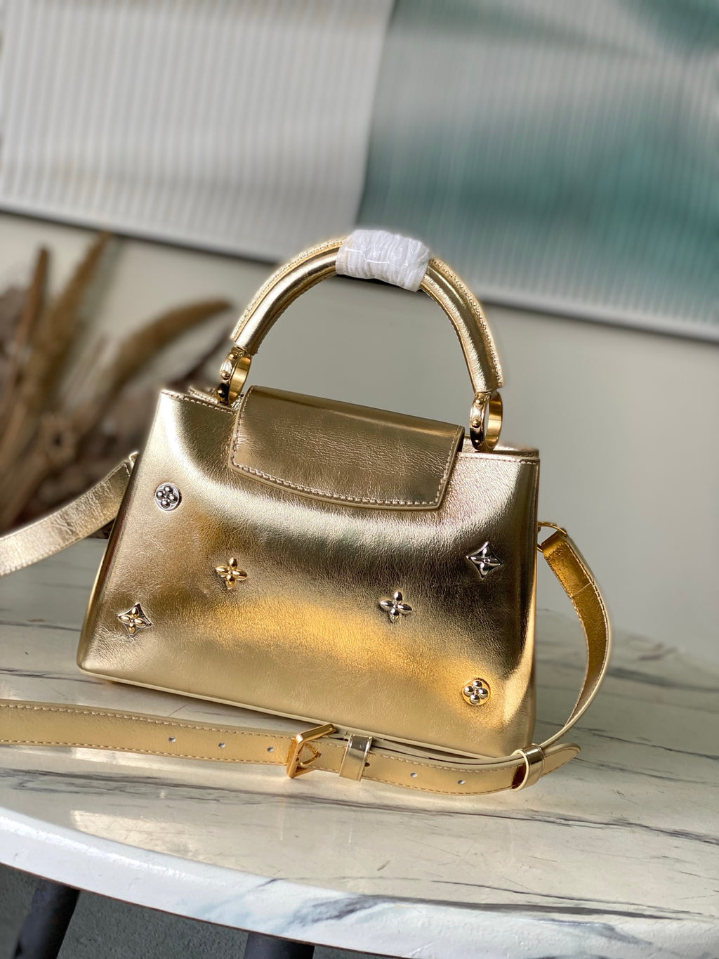 Capucines Mini Gold Star Bag