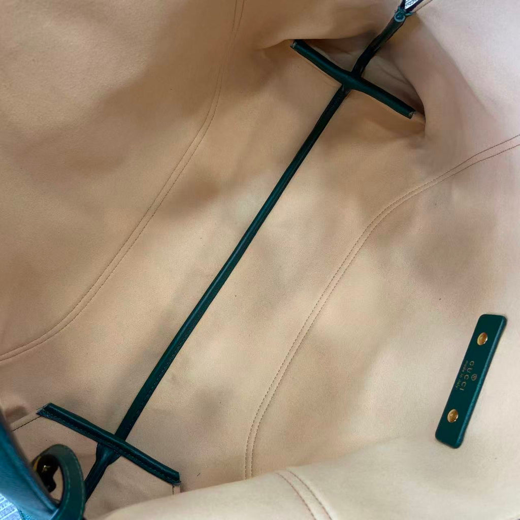 Softbit Style Deep Green Grained Leather Shoulder Bag