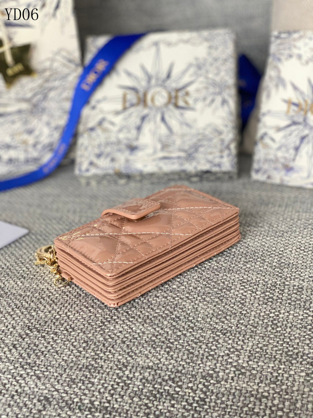 Quilted Leather Compact Wallet