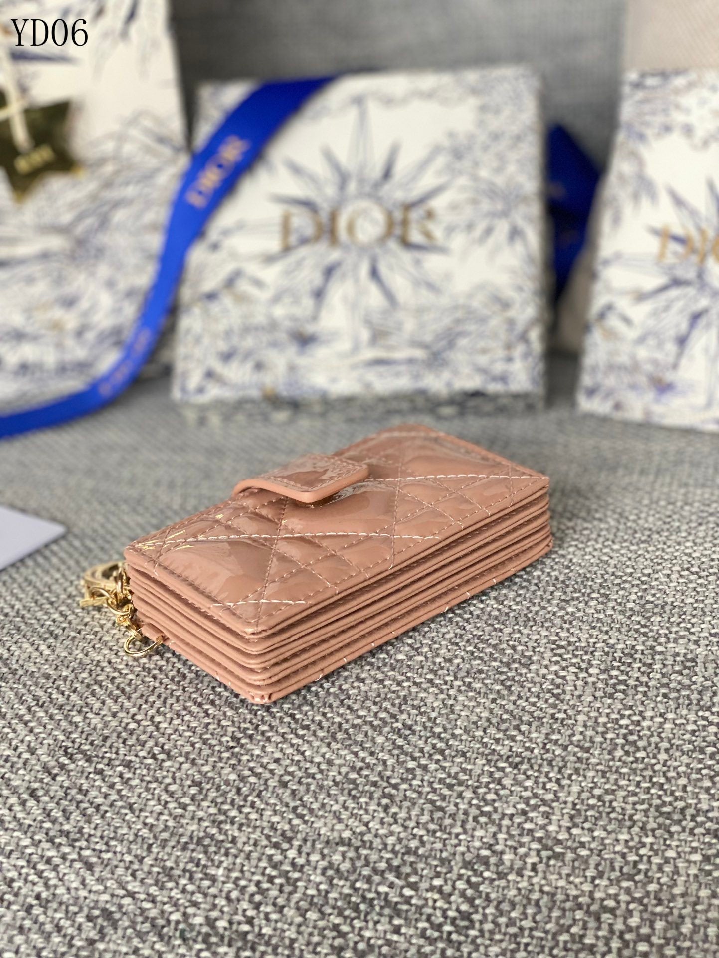 Quilted Leather Compact Wallet