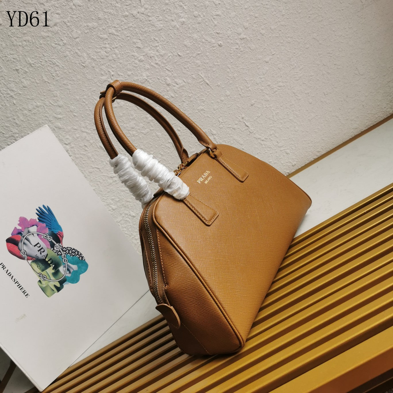 Saffiano Leather Top Handle Bag 32cm