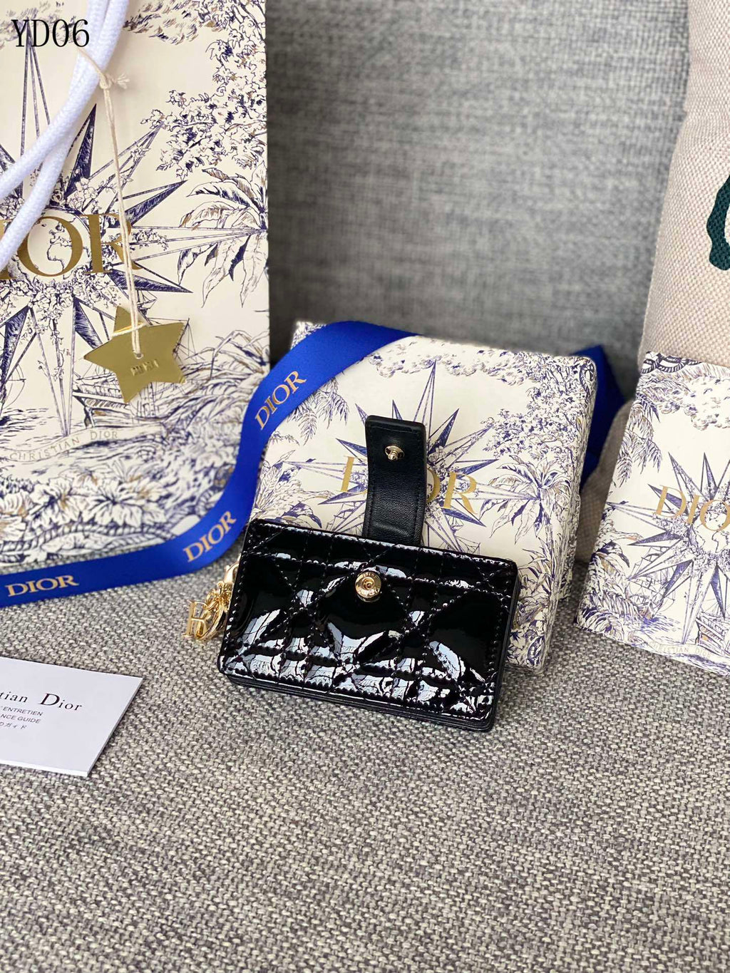 Quilted Leather Compact Wallet