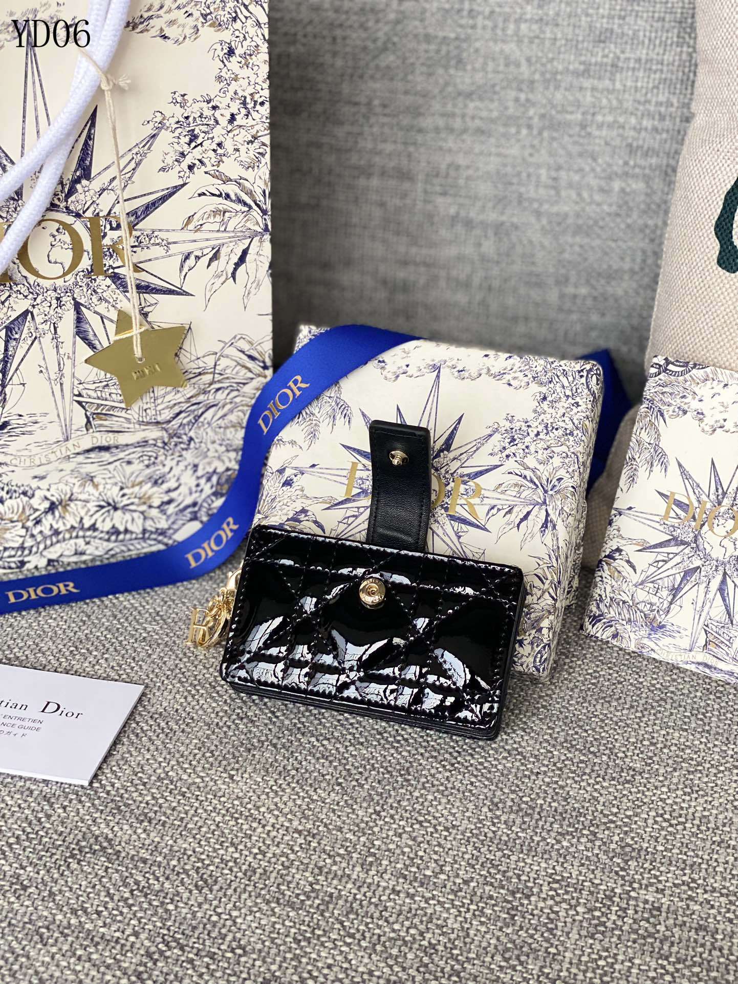 Quilted Leather Compact Wallet