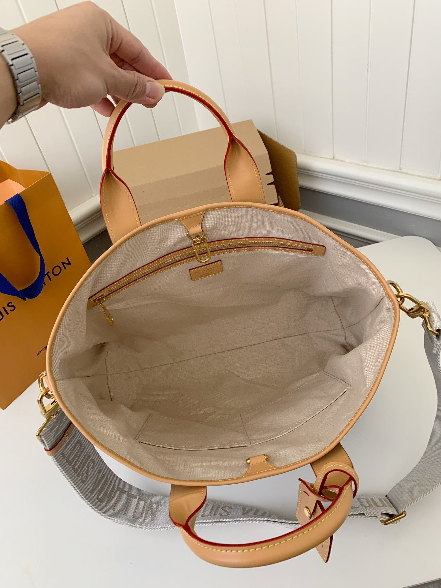 Denim Damier Tote Bag