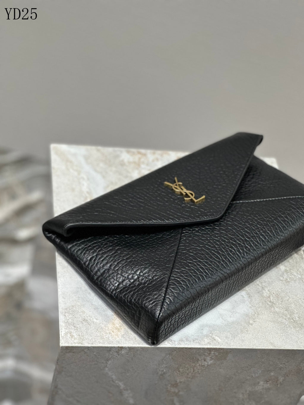 Grainy Leather Clutch Bag