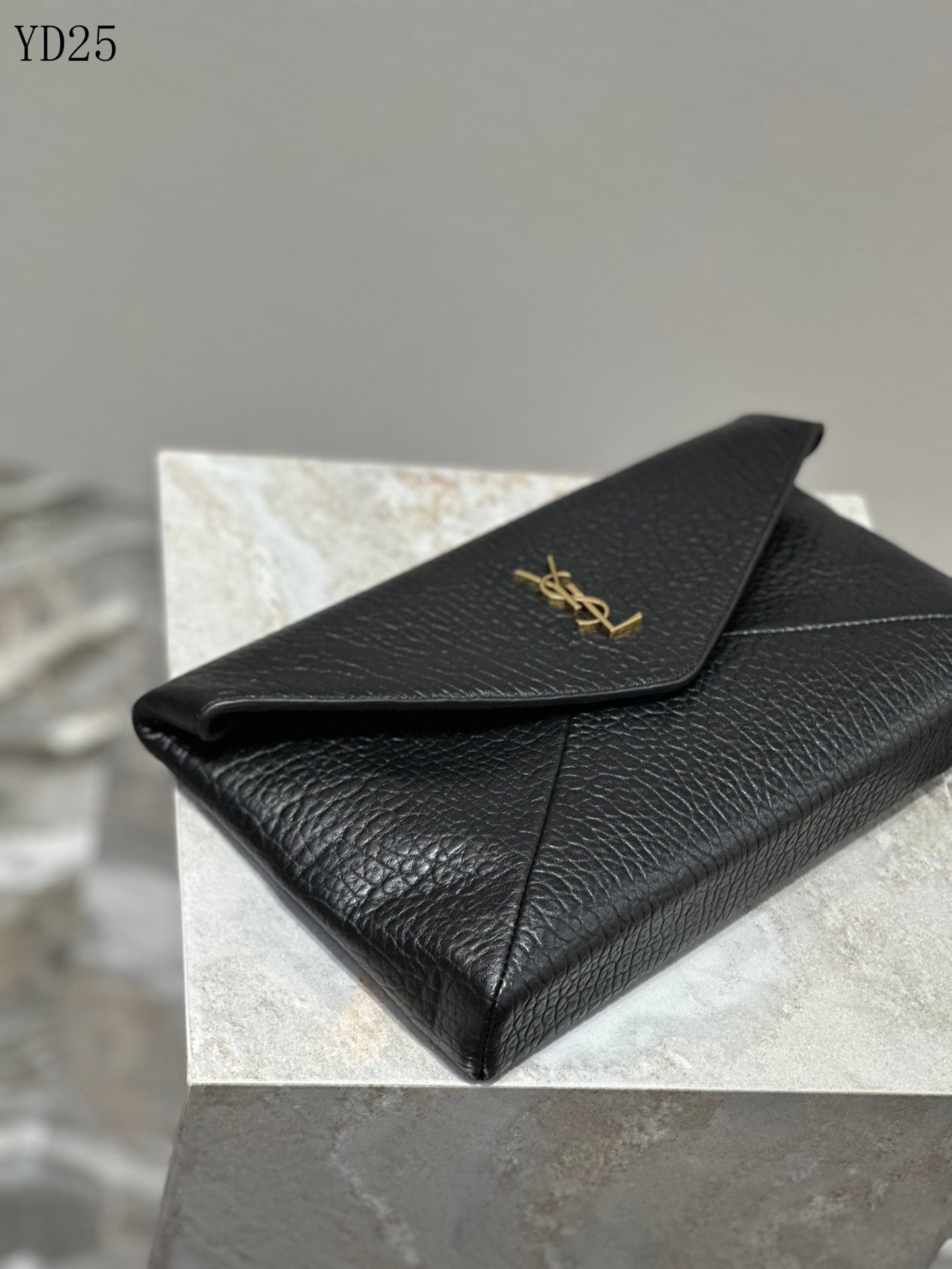 Grainy Leather Clutch Bag