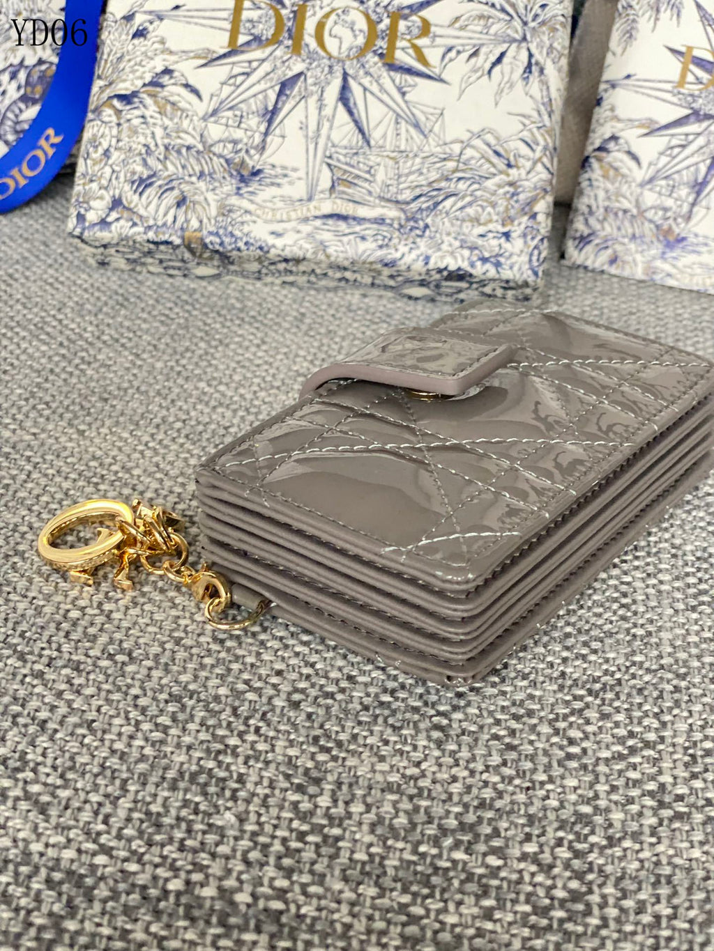 Quilted Leather Compact Wallet