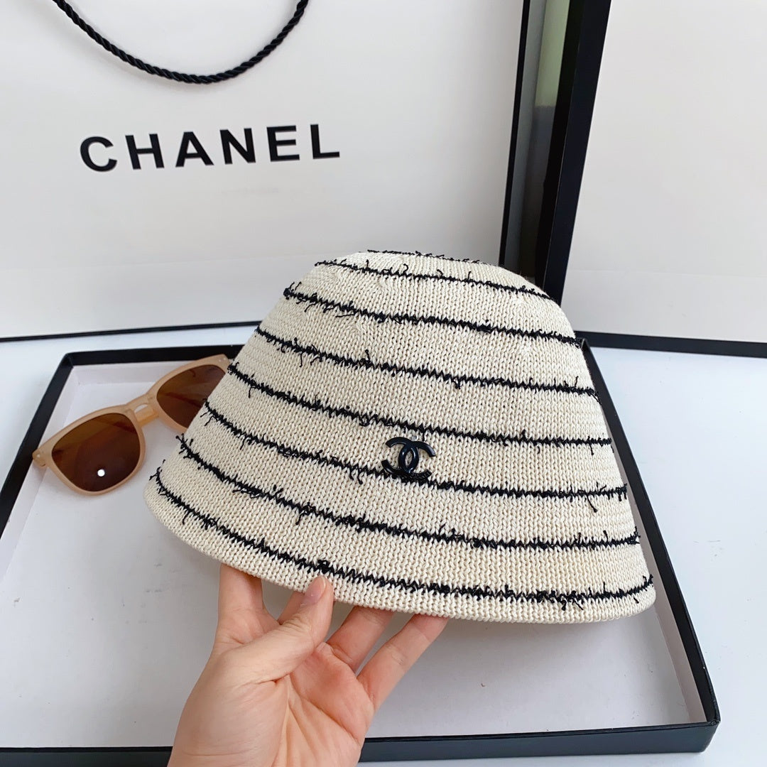 Striped Knit Bucket Hat