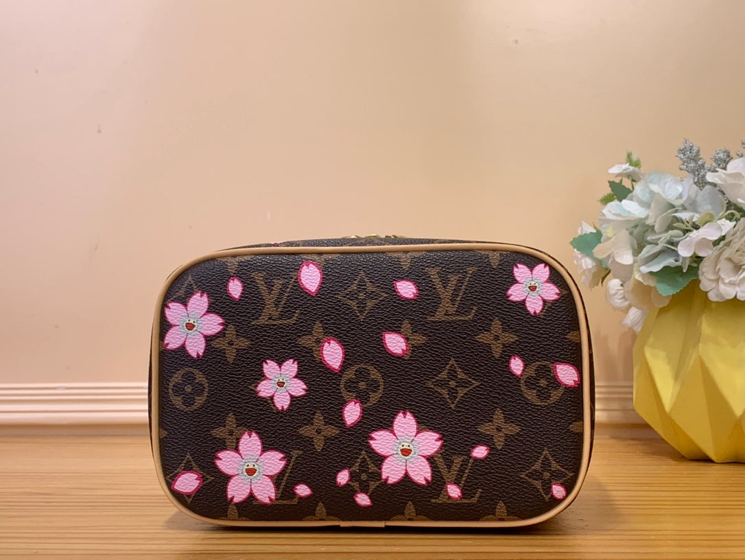 Nice Vanity Case - Cherry Blossom Monogram Bag