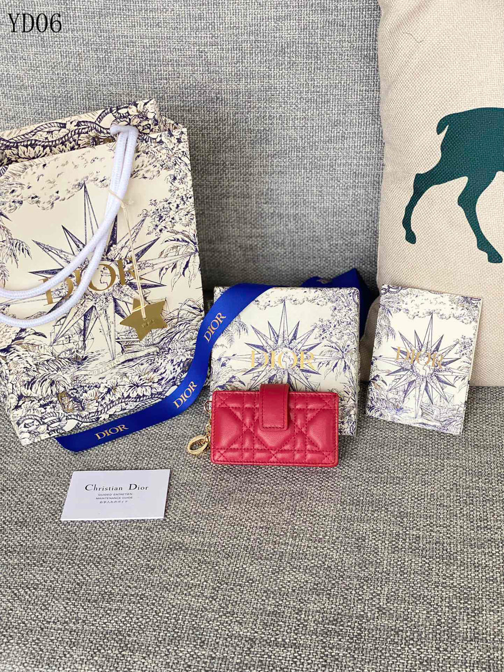 Quilted Leather Compact Wallet