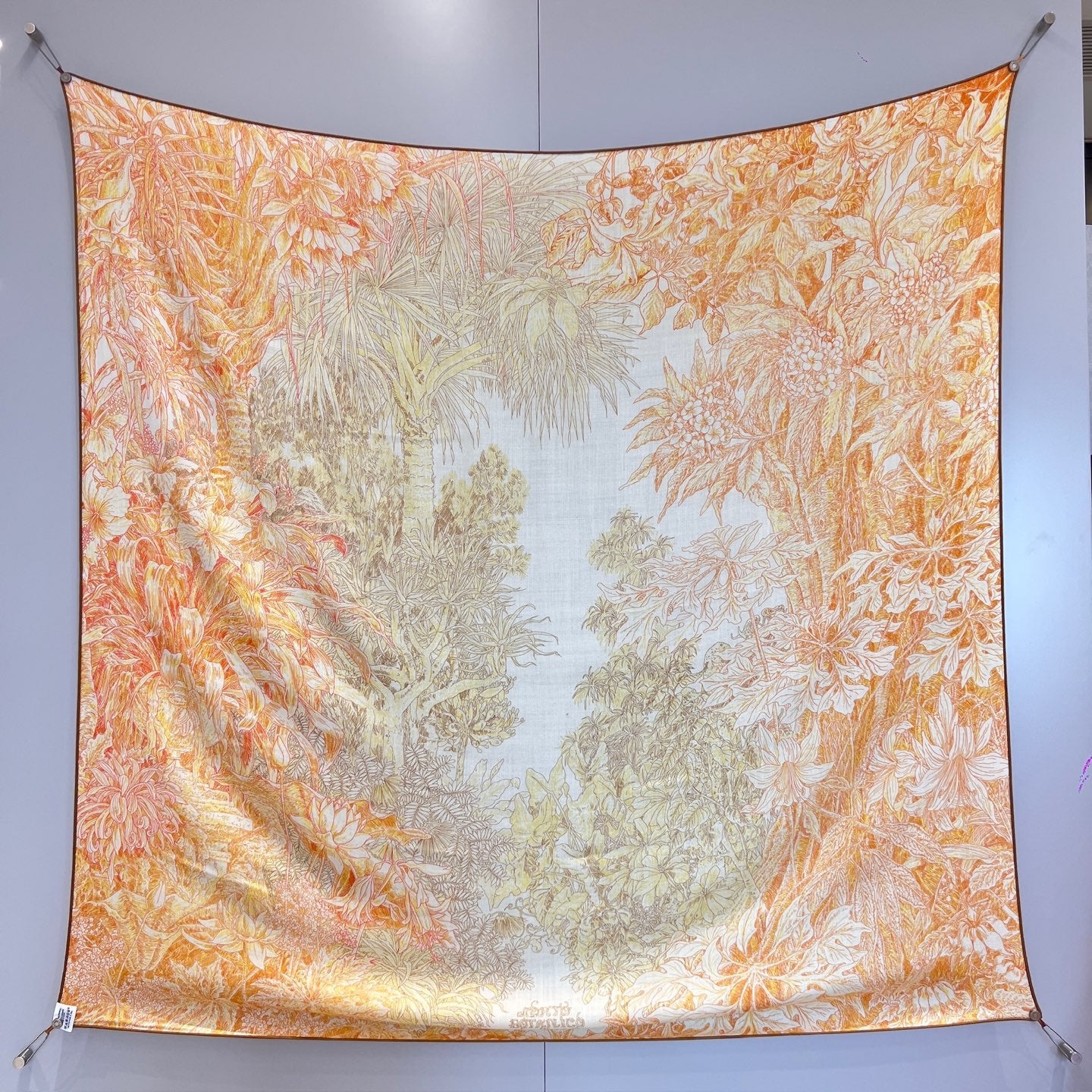 “Francois Houtin” Botanical Garden Cashmere & Silk Shawl 136 x 137 cm