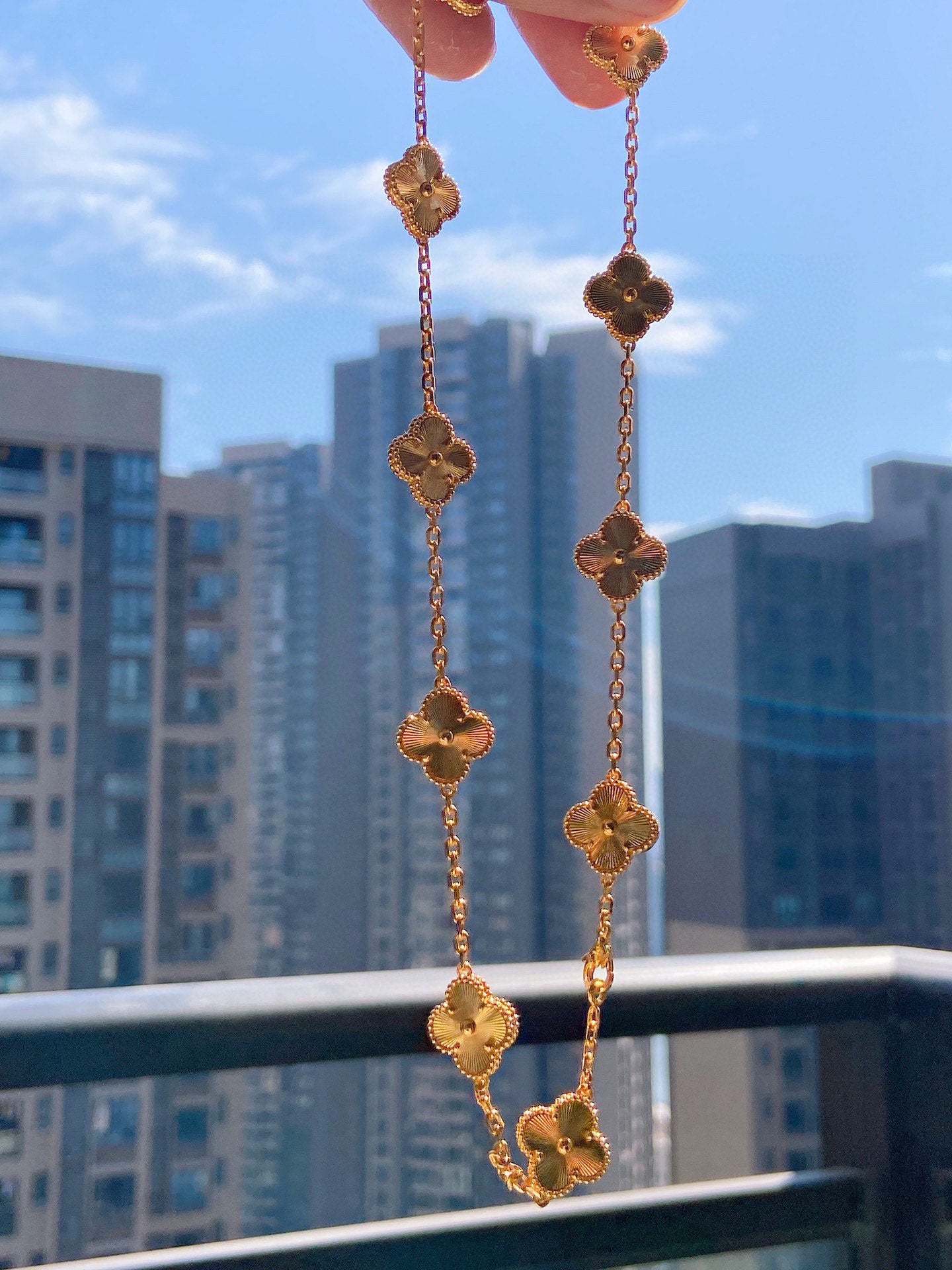 10 Motif Necklace – 18K Gold Finish