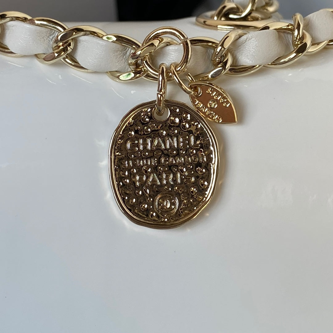 Camellia Patent Flap Bag