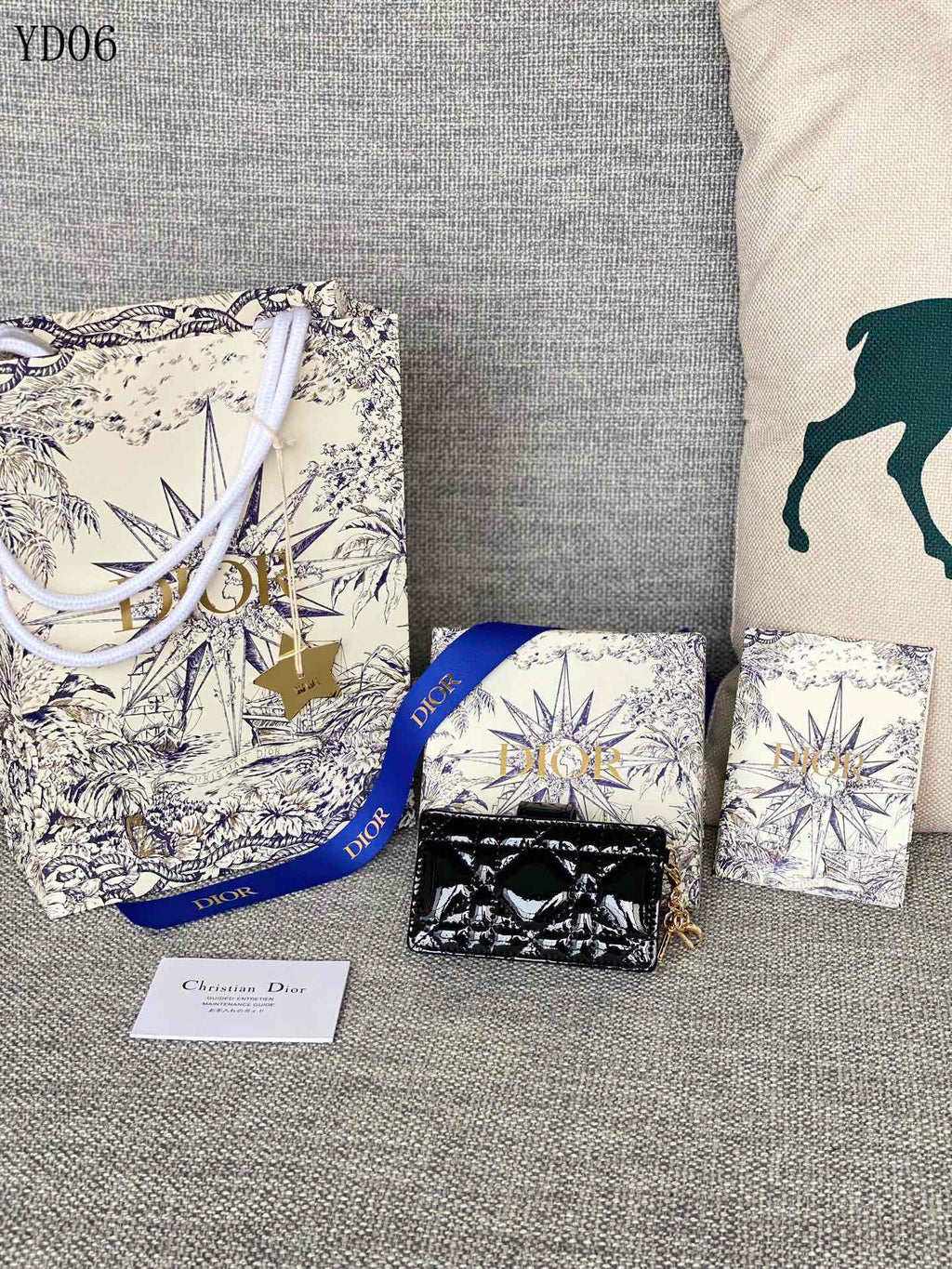 Quilted Leather Compact Wallet