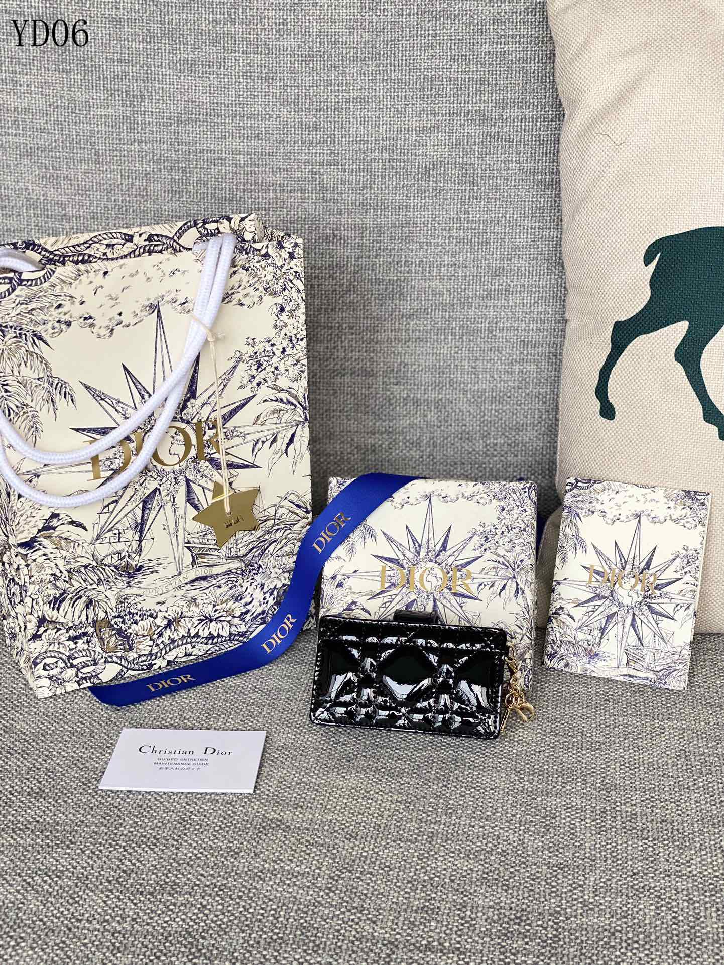 Quilted Leather Compact Wallet