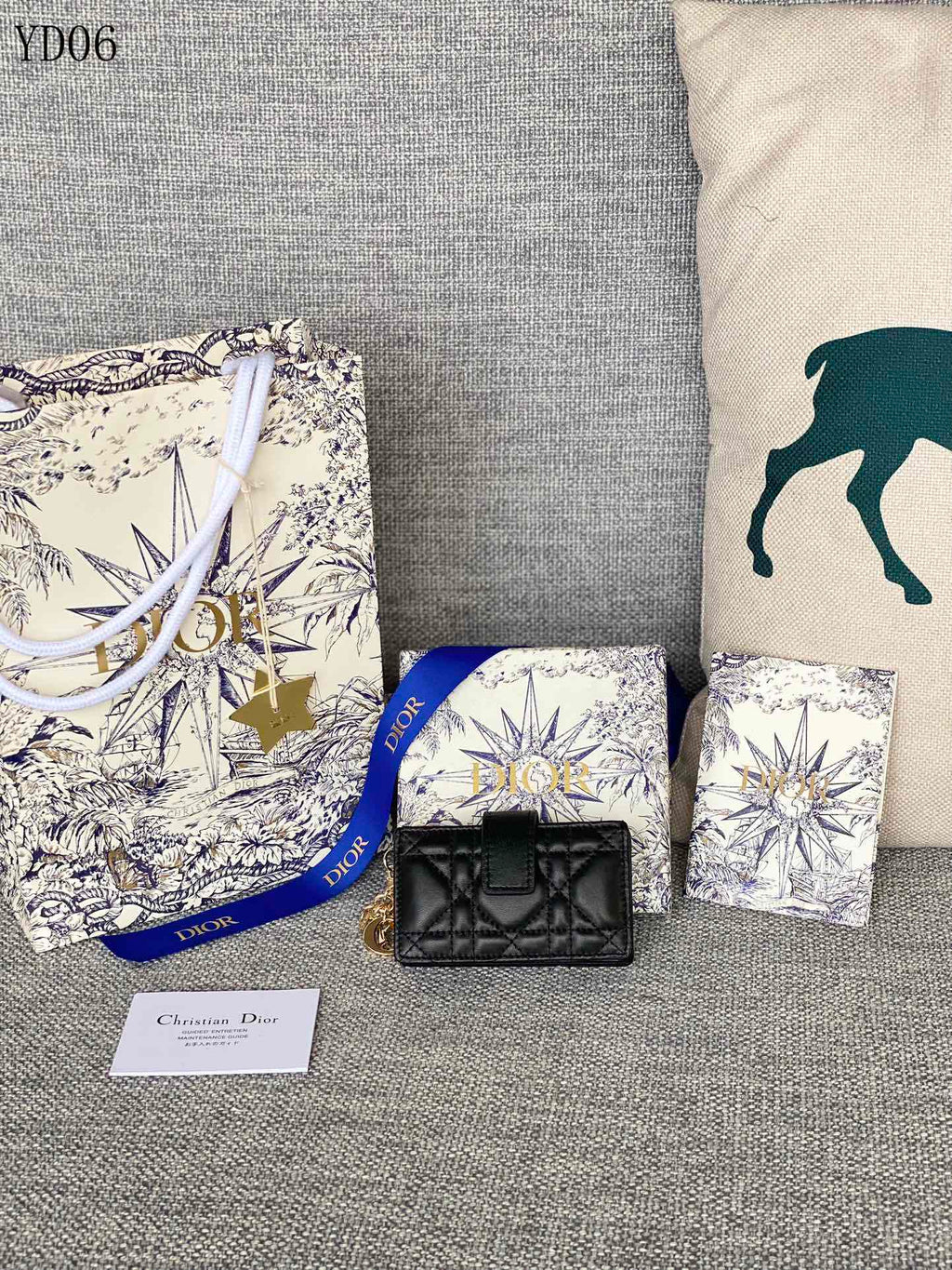 Quilted Leather Compact Wallet