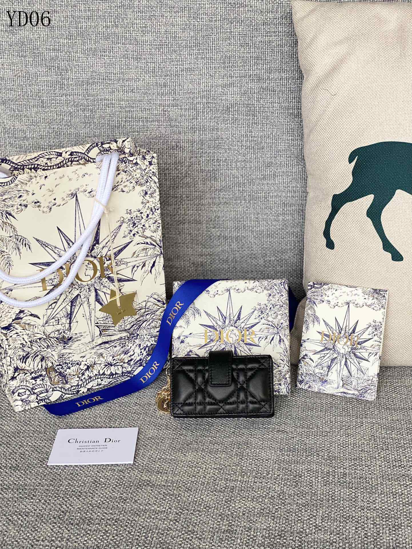 Quilted Leather Compact Wallet