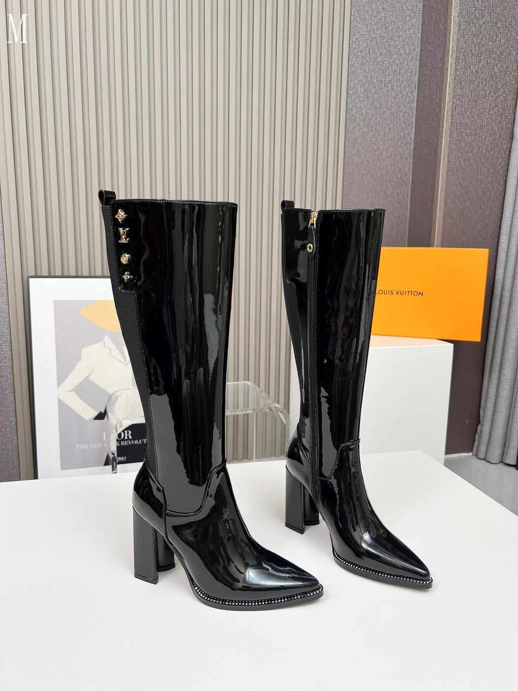 Patent Leather Tall Boots