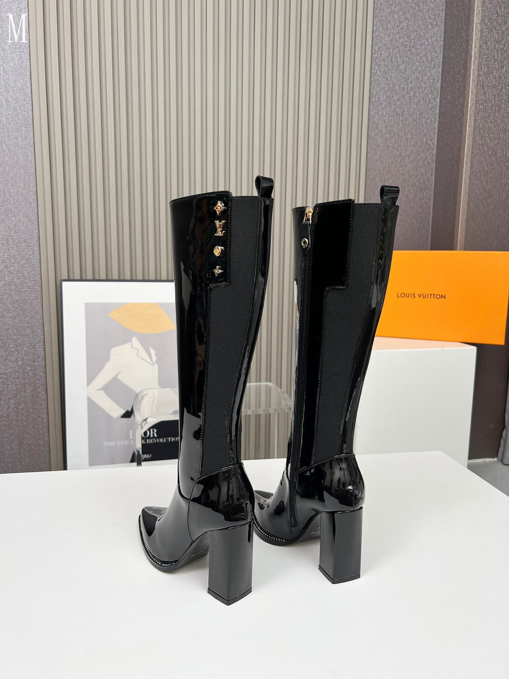 Patent Leather Tall Boots