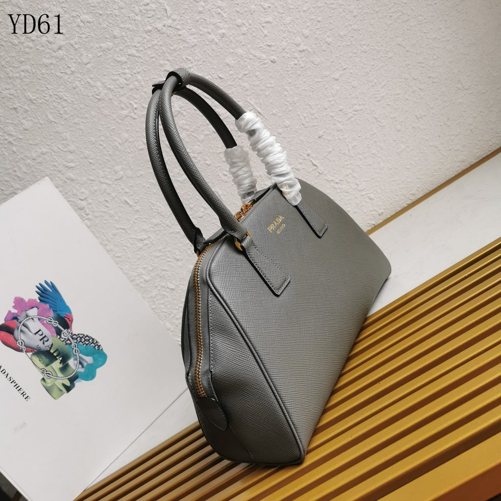 Saffiano Leather Top Handle Bag 32cm