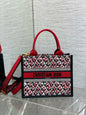 Canvas Mini Tote Bag with Leather Trim