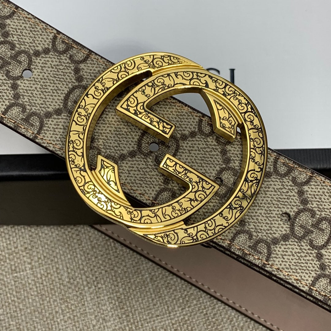 GG Supreme Canvas Belt with Gold-Tone