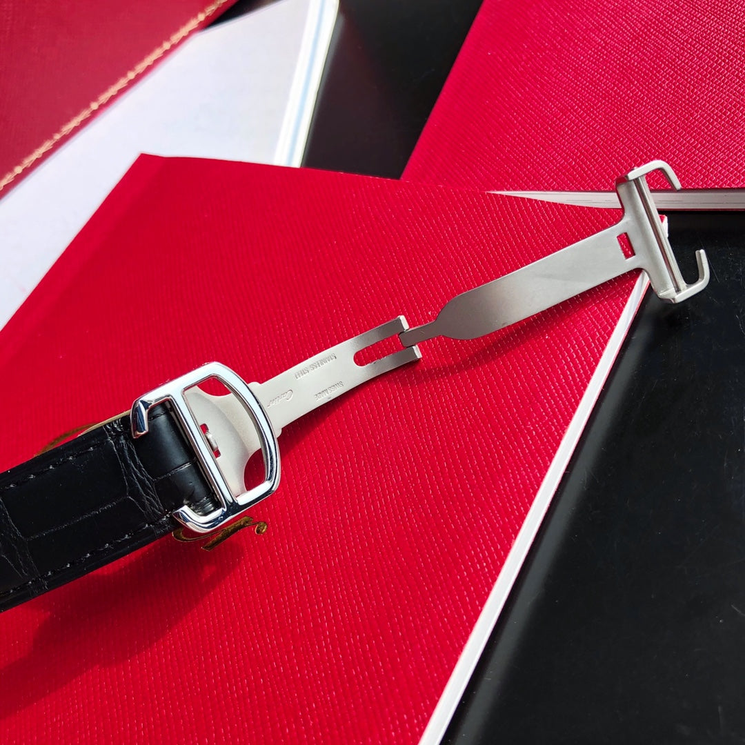 Ballon Bleu Watch – 42 mm Automatic, Black Leather