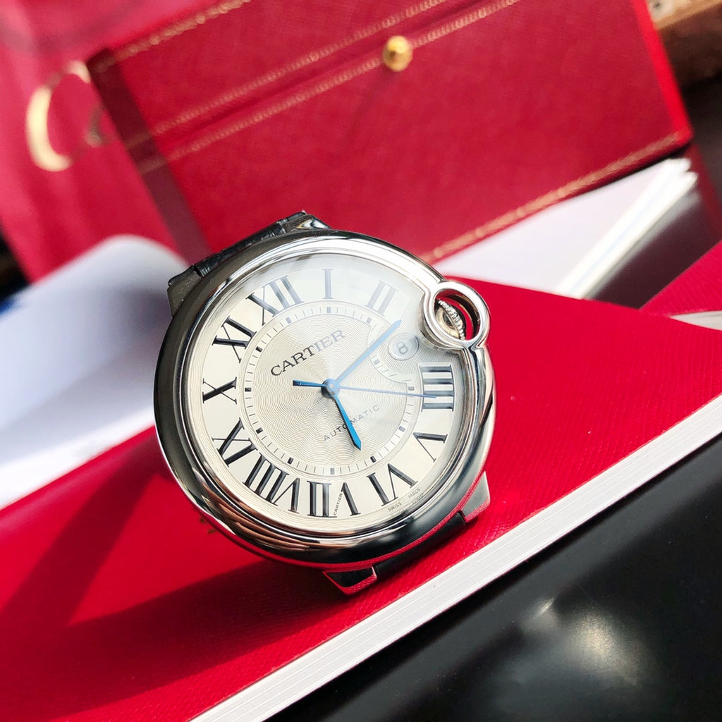 Ballon Bleu Watch – 42 mm Automatic, Black Leather