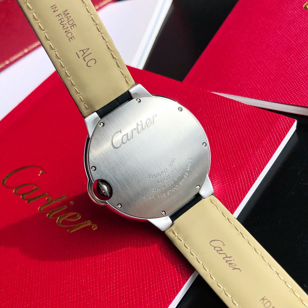 Ballon Bleu Watch – 42 mm Automatic, Black Leather