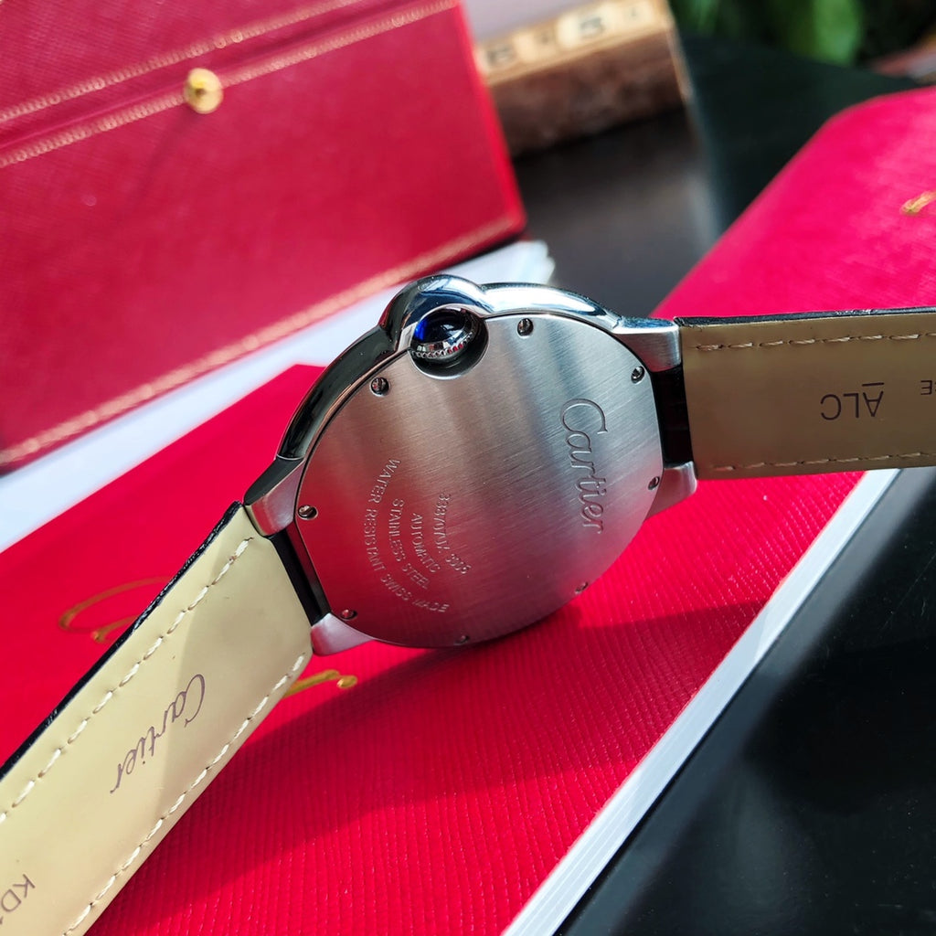 Ballon Bleu Watch – 42 mm Automatic, Black Leather