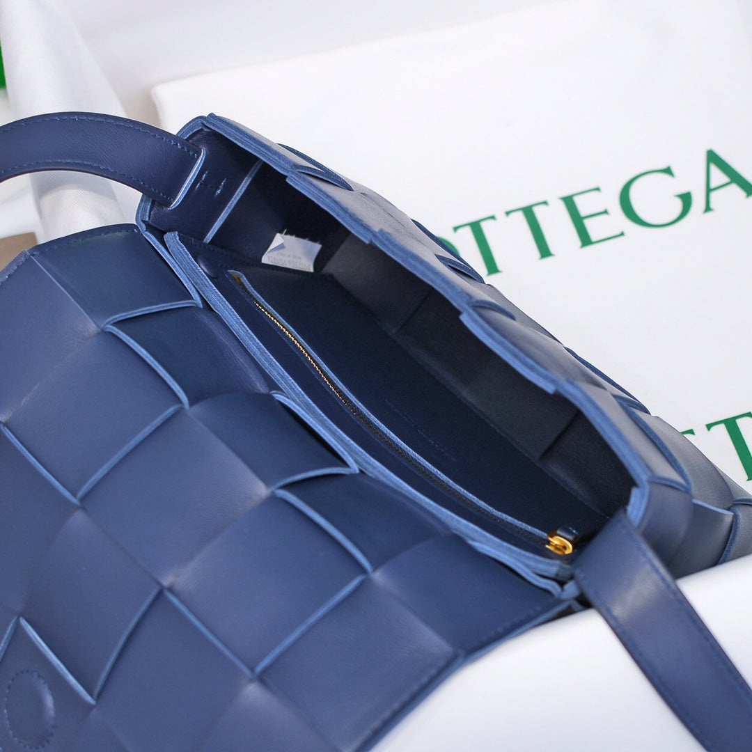 Cassette-Style Woven Shoulder Bag