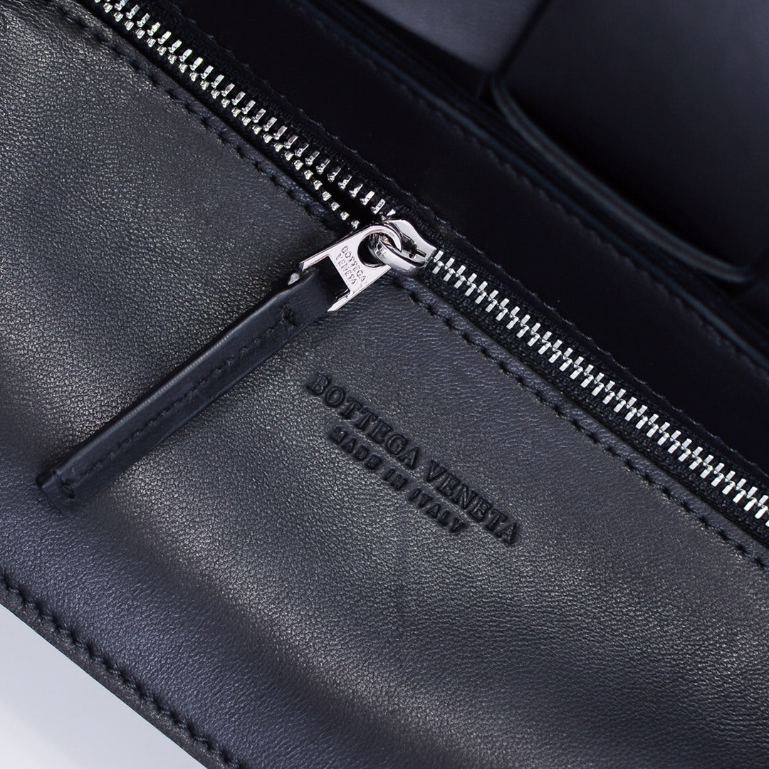 Cassette-Style Woven Shoulder Bag